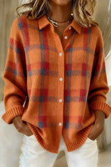 Nadia™ | Plaid Button-Up Cardigan