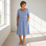 Julia – Striped Midi Dress