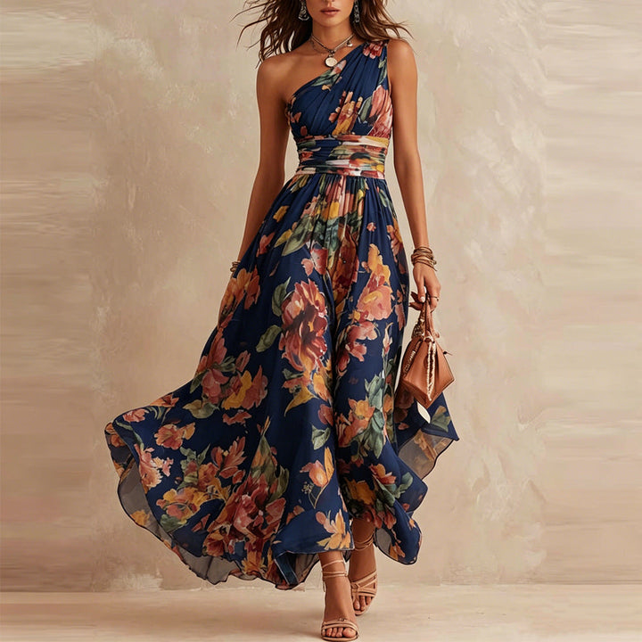 Iselle | Aurora One-Shoulder Floral Dress