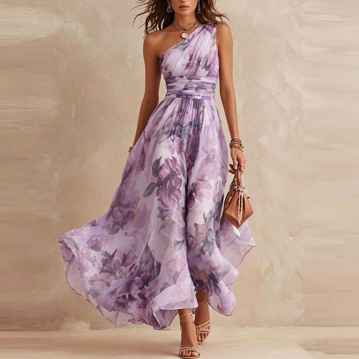 Iselle | Aurora One-Shoulder Floral Dress