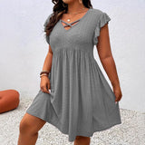 Phoebe – V-Neck Ruffle Dress