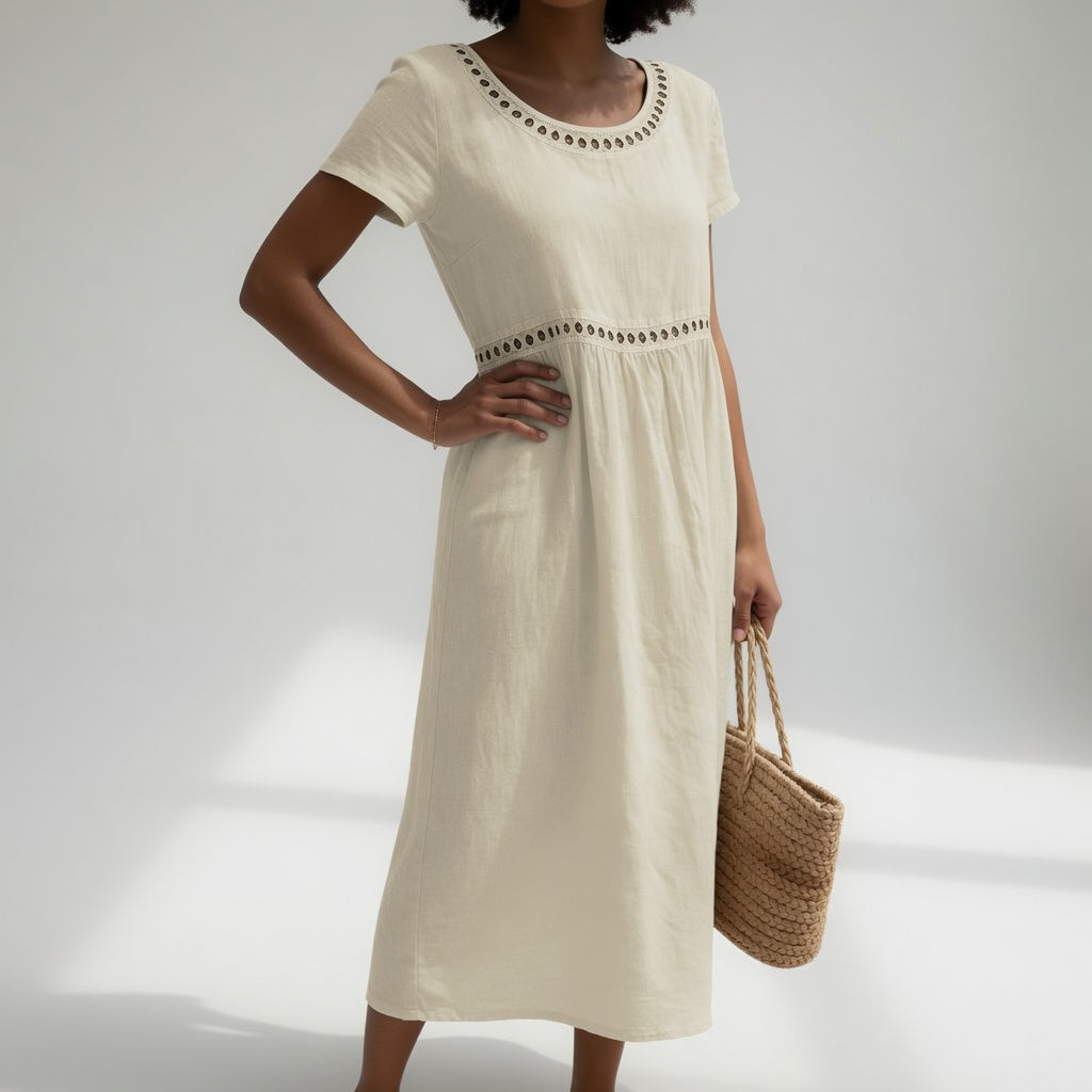 Pernelle Embroidered Cotton Midi Dress