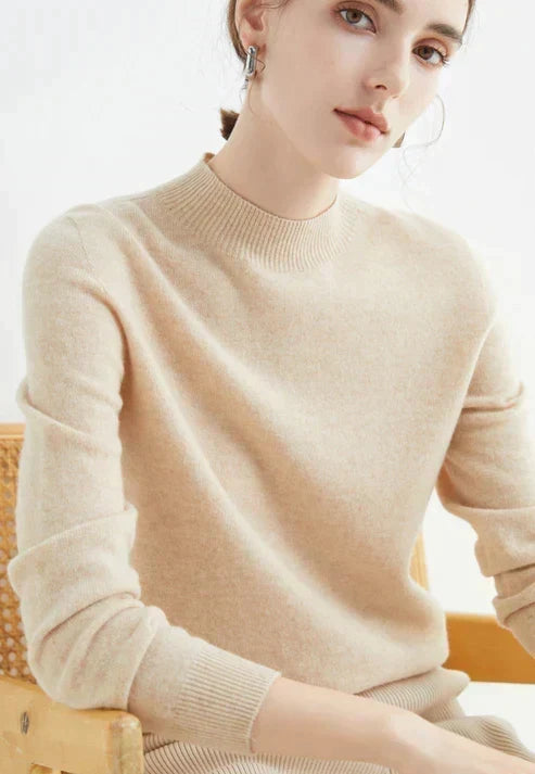 Aurelia | Soft-Touch High-Neck Classic Style Sweater