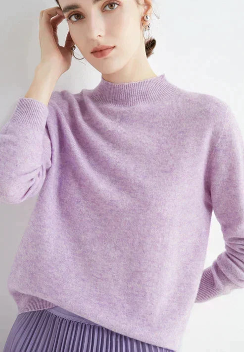 Aurelia | Soft-Touch High-Neck Classic Style Sweater