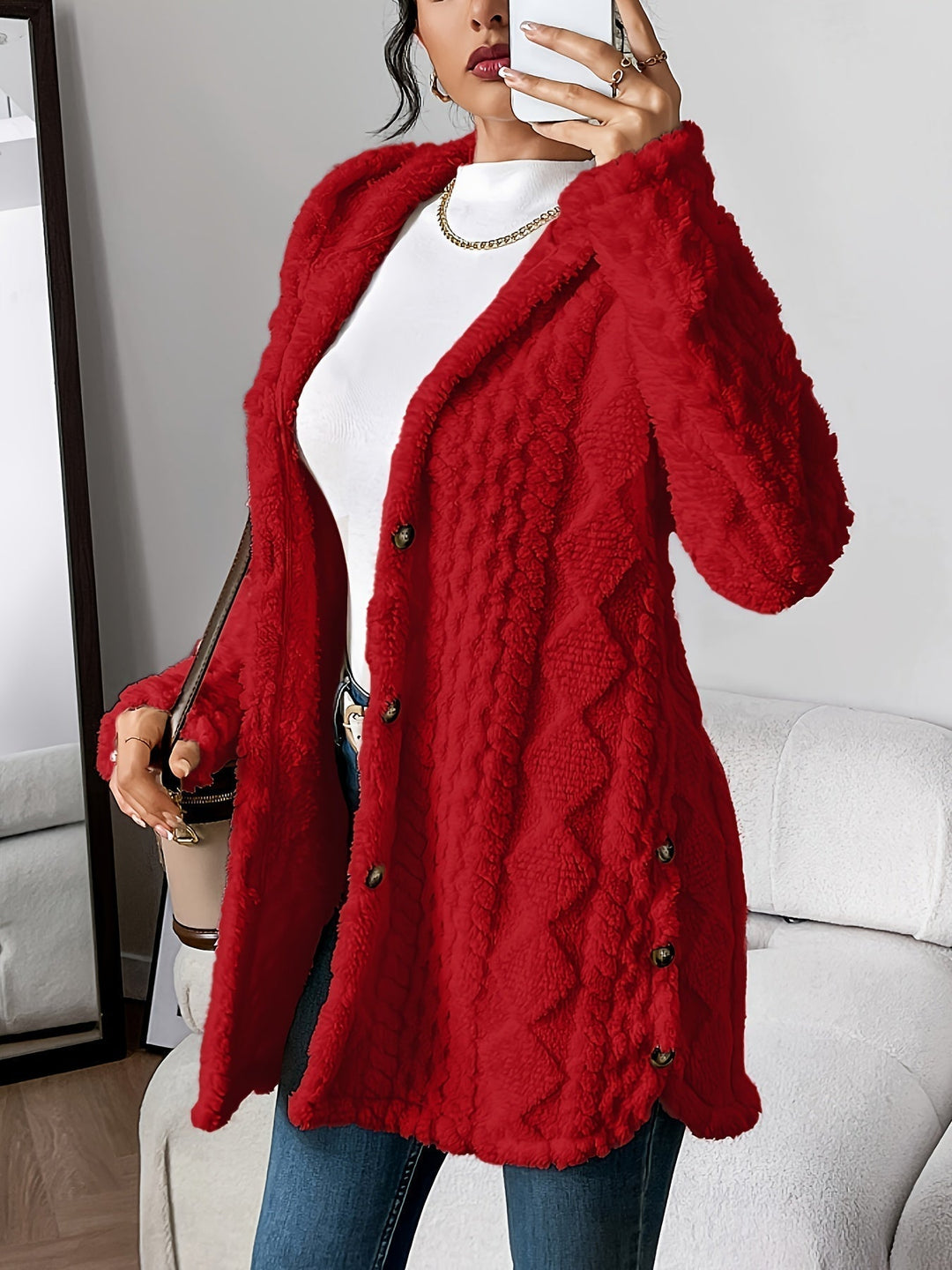 Aubrey | Cozy Hooded Knit Cardigan