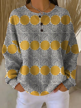 Thyra | Vintage Sweater with Geometric Pattern