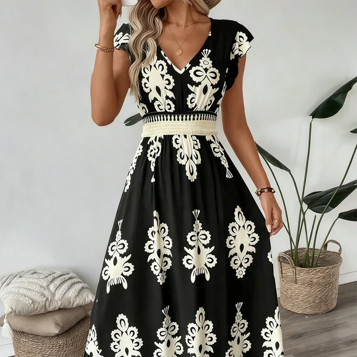 Canda Flattering Elegant Maxi Dress