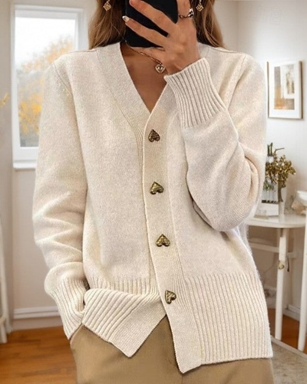 Adele | Elegant Cardigan with Heart-Shaped Buttons